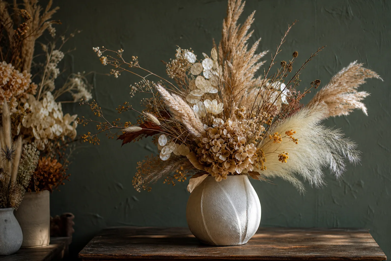 Composition de fleurs séchées